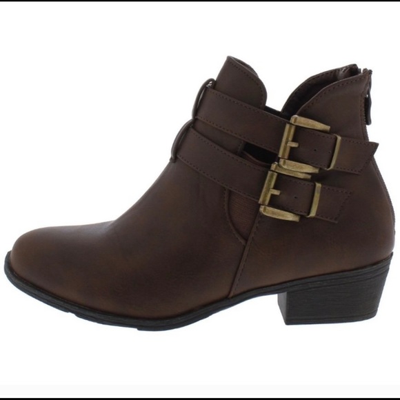 Brown Dual Buckle Boots - Picture 3 of 3